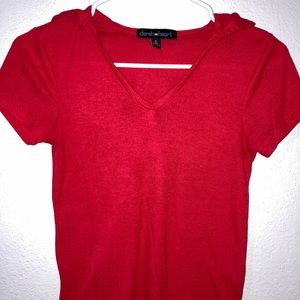 Red crop top